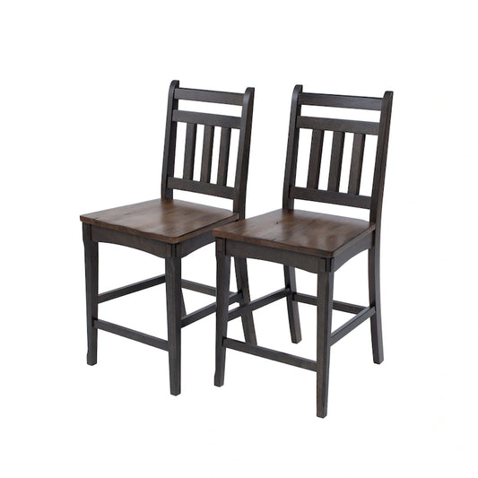 7-Piece Rustic Solid Wood Dining Set