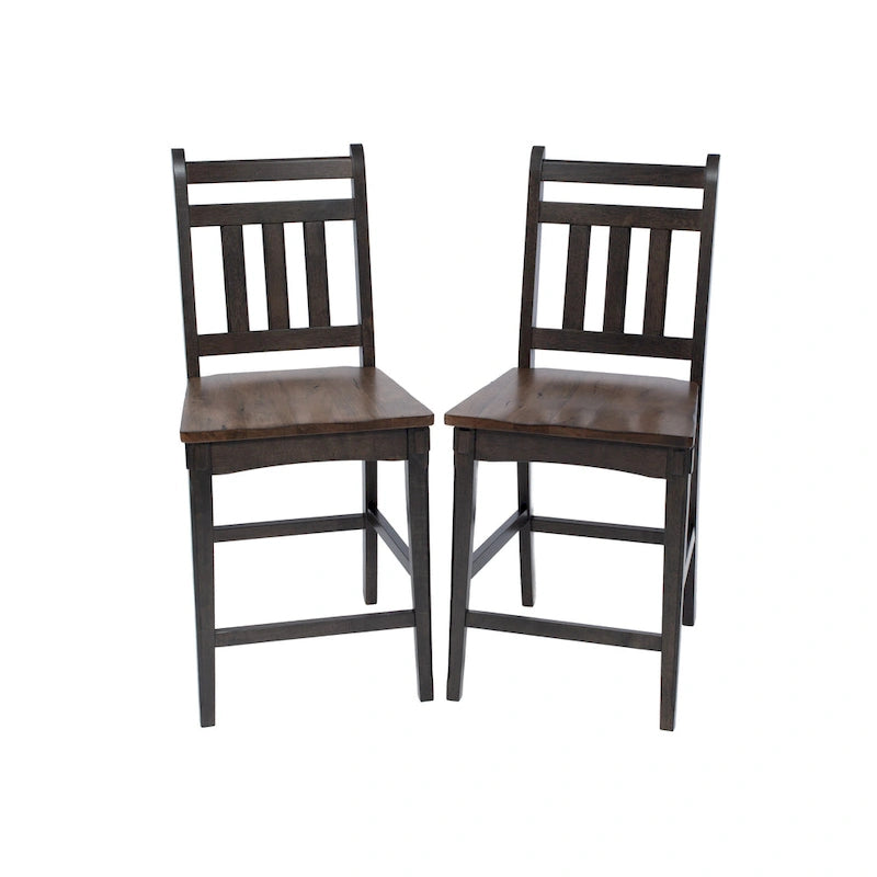 7-Piece Rustic Solid Wood Dining Set