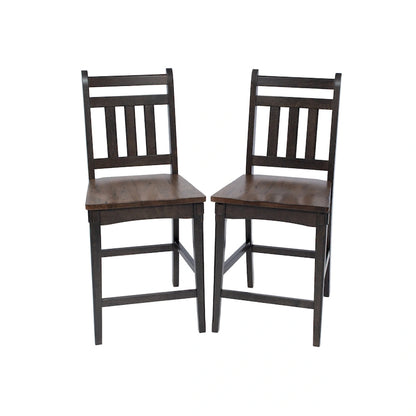 7-Piece Rustic Solid Wood Dining Set