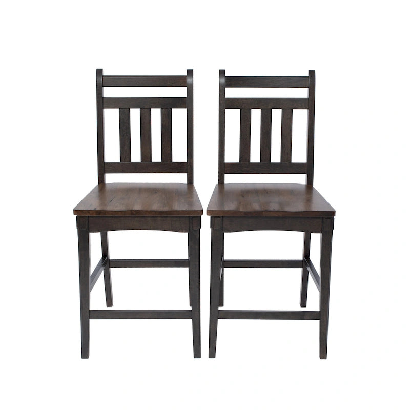7-Piece Rustic Solid Wood Dining Set