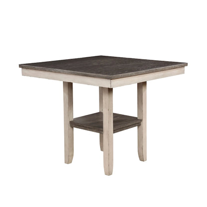 Merichleri Rustic Antique White Wood 5-Piece Counter Height Dining Set by Copper Grove