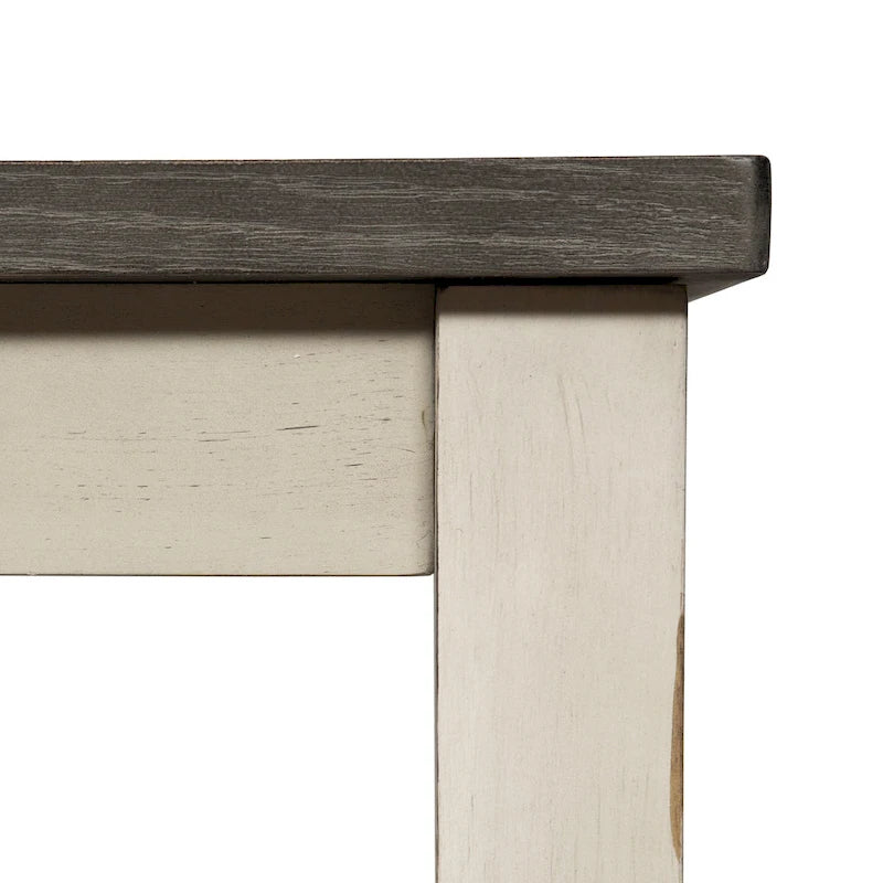 Merichleri Rustic Antique White Wood 5-Piece Counter Height Dining Set by Copper Grove