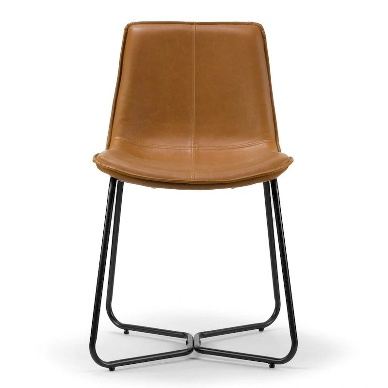 Contemporary Metal Leather Chair Adjustable
