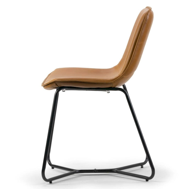 Contemporary Metal Leather Chair Adjustable