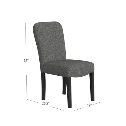 19.5 Inch Modern Wood Fabric Chair Upholstered