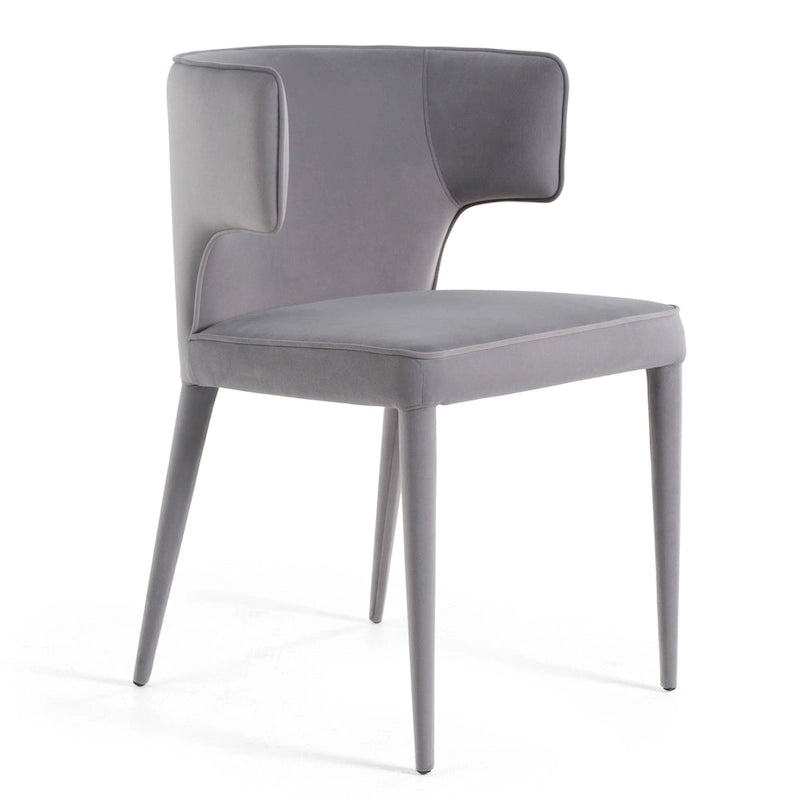 Modern Metal Velvet Chair Upholstered