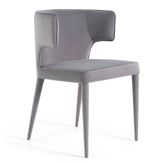 Modern Metal Velvet Chair Upholstered