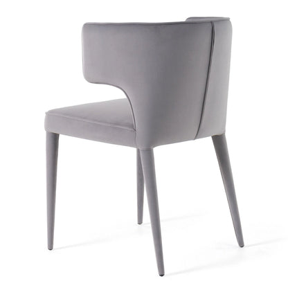 Modern Metal Velvet Chair Upholstered
