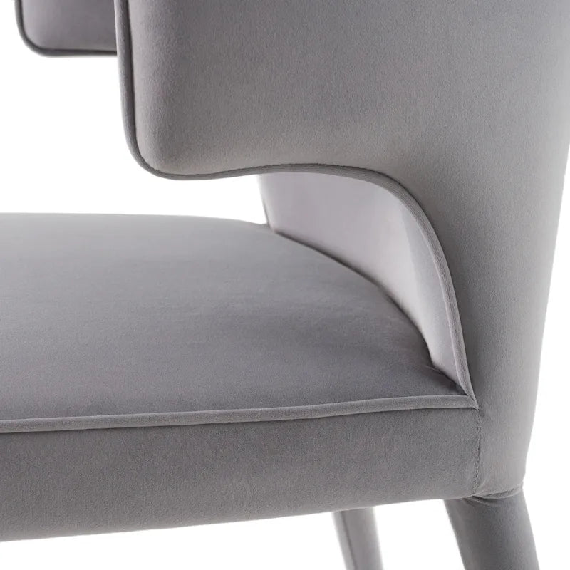 Modern Metal Velvet Chair Upholstered