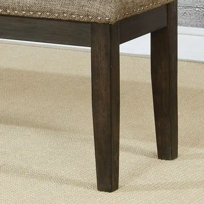 19.5 Inch Farmhouse Wood Fabric Chair Upholstered