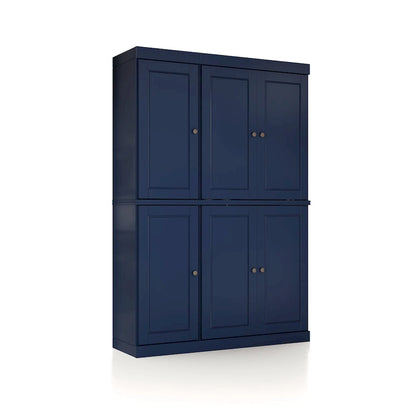 Solid Wood Metal Pantry Cabinet Adjustable