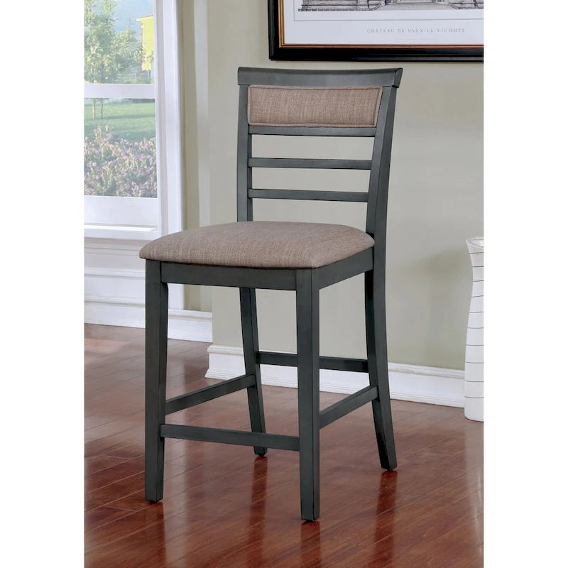 Yevana Contemporary Solid Wood 5-Piece Counter Height Dining Set by Furniture of America