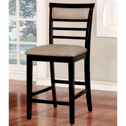 Yevana Contemporary Solid Wood 5-Piece Counter Height Dining Set by Furniture of America