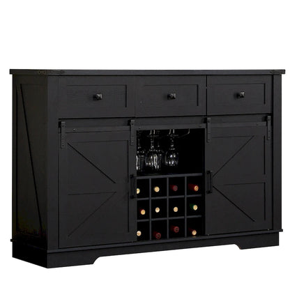 Modern Wood Metal Cabinet with Storage