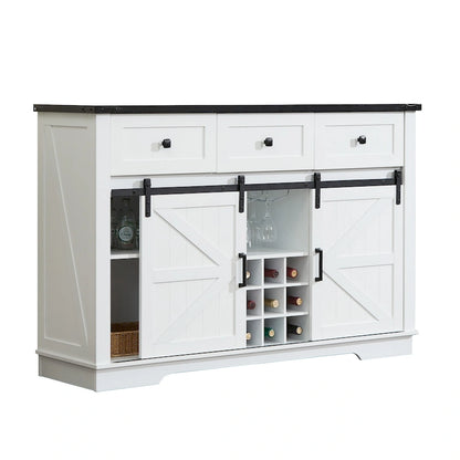 Modern Wood Metal Cabinet with Storage