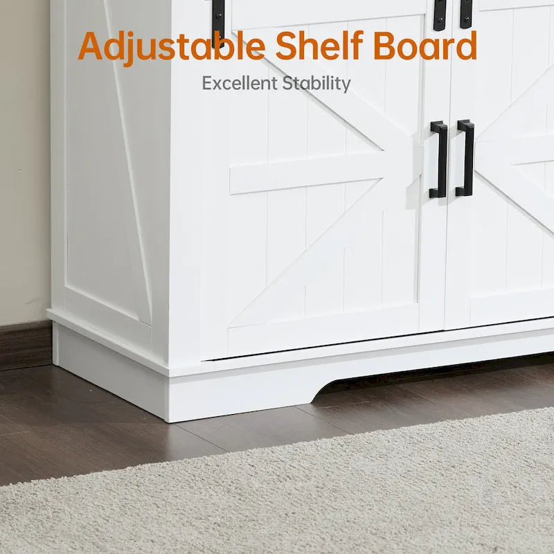 Modern Wood Metal Cabinet with Storage