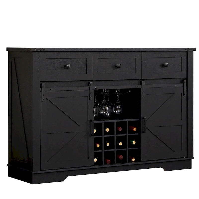 Modern Wood Metal Cabinet with Storage