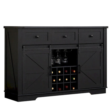 Modern Wood Metal Cabinet with Storage