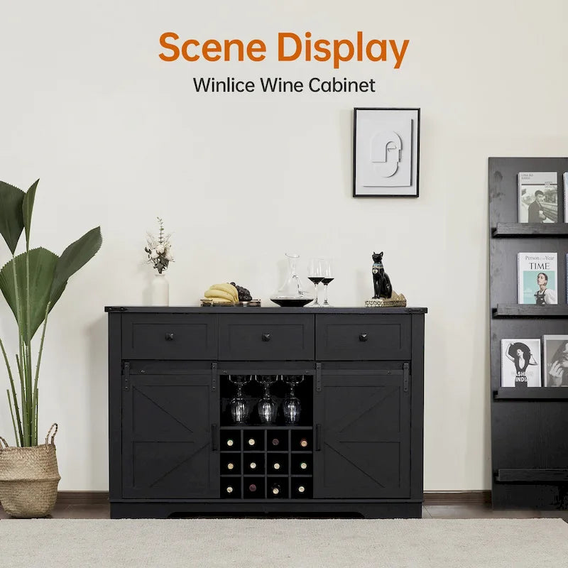 Modern Wood Metal Cabinet with Storage