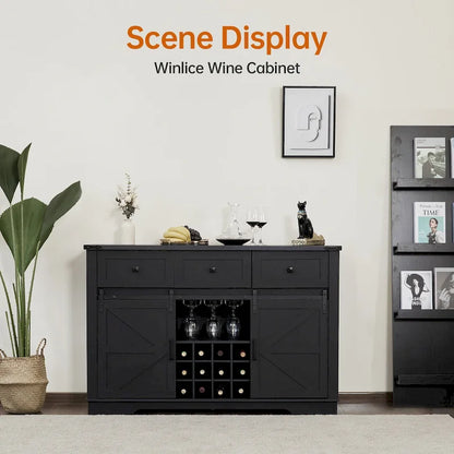 Modern Wood Metal Cabinet with Storage