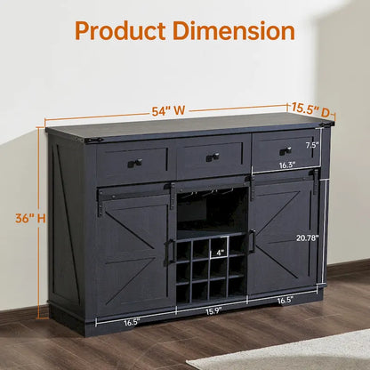 Modern Wood Metal Cabinet with Storage