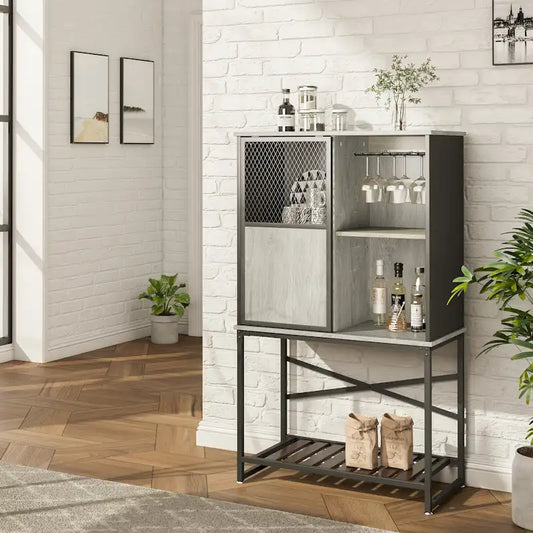 Metal Glass Cabinet Adjustable