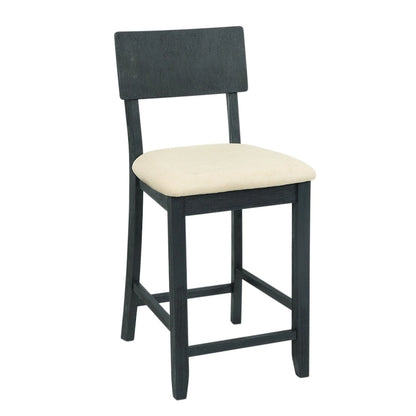 5-Piece Modern Wood Metal Dining Set