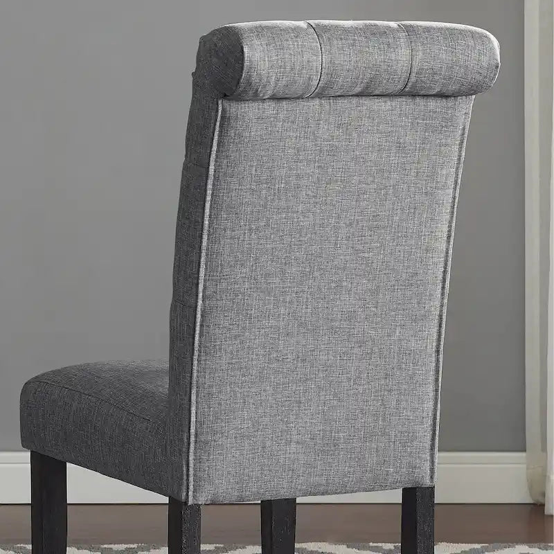 Contemporary Wood Fabric Dining Set Upholstered