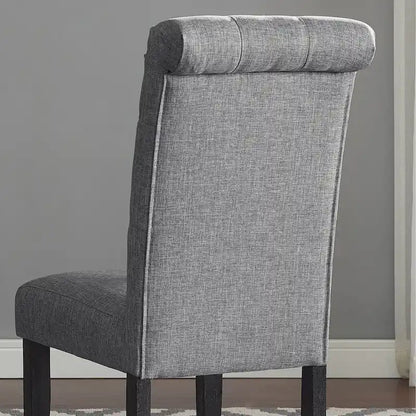 Contemporary Wood Fabric Dining Set Upholstered