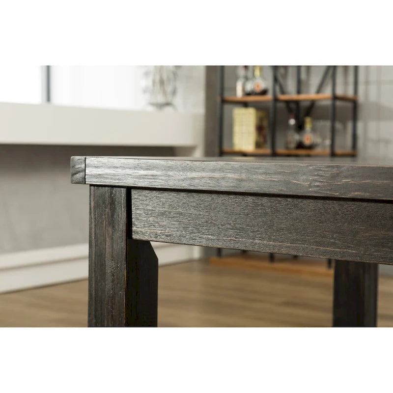 Contemporary Wood Fabric Dining Set Upholstered