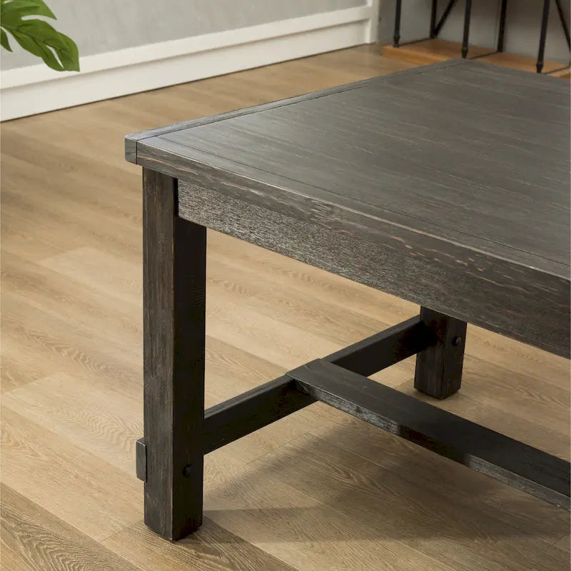 Contemporary Wood Fabric Dining Set Upholstered