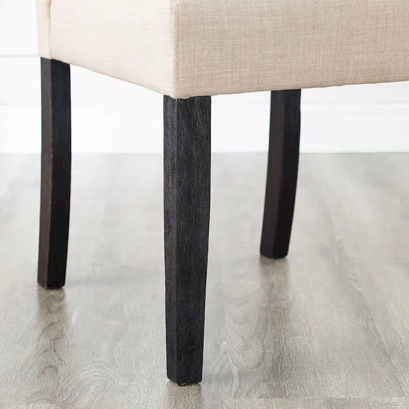 Contemporary Wood Fabric Dining Set Upholstered