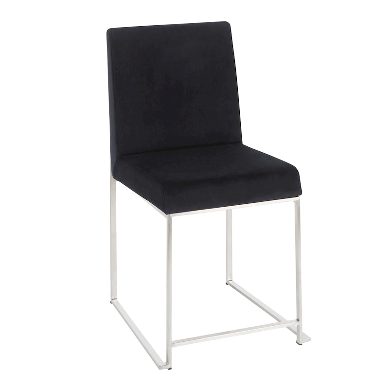 Modern Metal Velvet Chair Upholstered