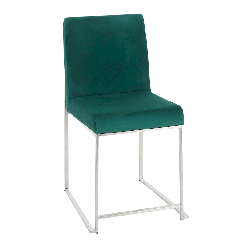 Modern Metal Velvet Chair Upholstered
