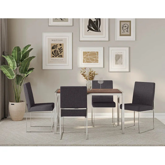 Modern Metal Velvet Chair Upholstered