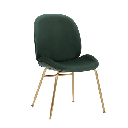 34.06 Inch Mid-Century Modern Metal Velvet Chair