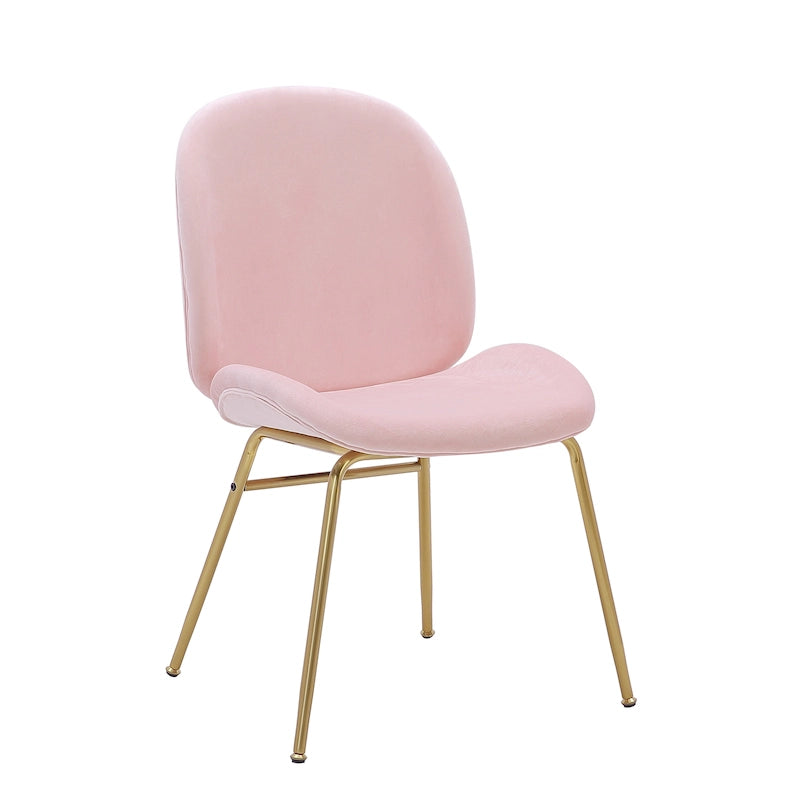 34.06 Inch Mid-Century Modern Metal Velvet Chair