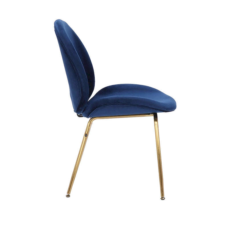 34.06 Inch Mid-Century Modern Metal Velvet Chair