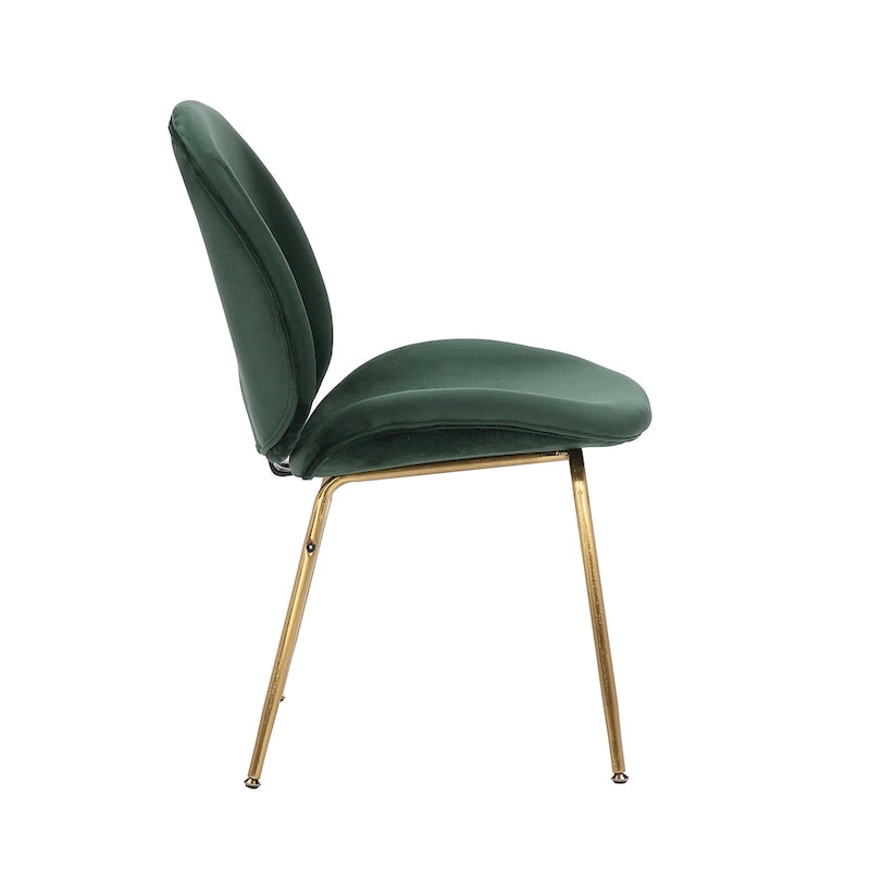 34.06 Inch Mid-Century Modern Metal Velvet Chair