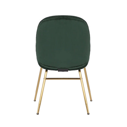 34.06 Inch Mid-Century Modern Metal Velvet Chair