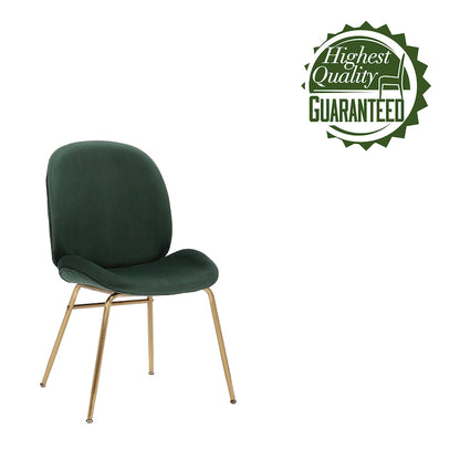 34.06 Inch Mid-Century Modern Metal Velvet Chair