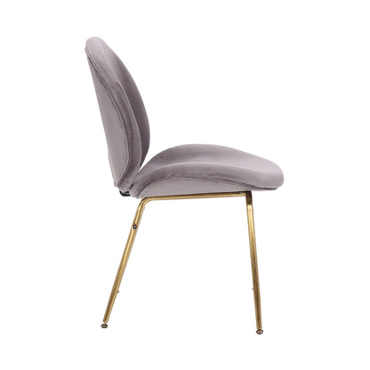 34.06 Inch Mid-Century Modern Metal Velvet Chair