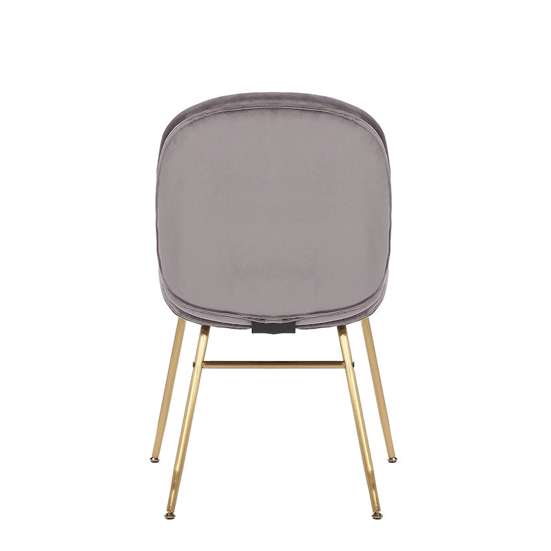 34.06 Inch Mid-Century Modern Metal Velvet Chair