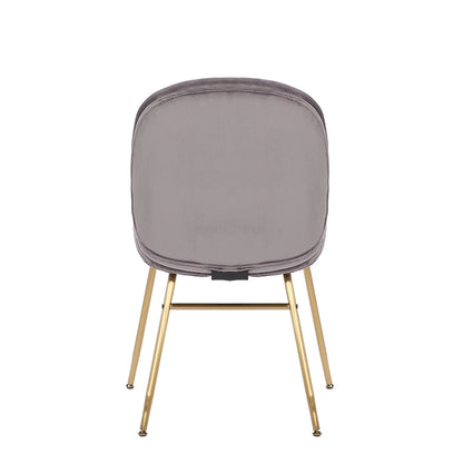 34.06 Inch Mid-Century Modern Metal Velvet Chair