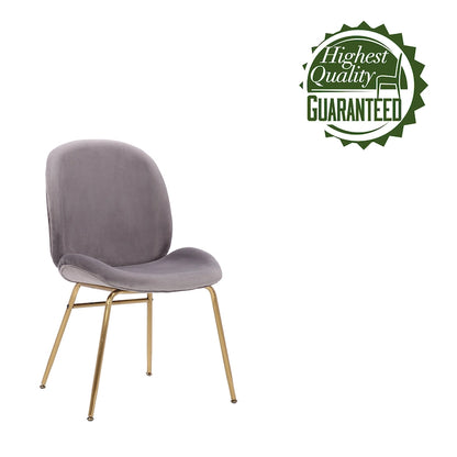 34.06 Inch Mid-Century Modern Metal Velvet Chair