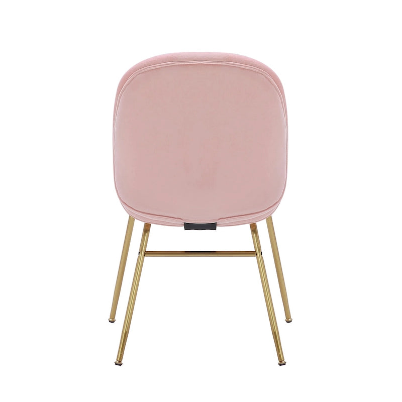 34.06 Inch Mid-Century Modern Metal Velvet Chair