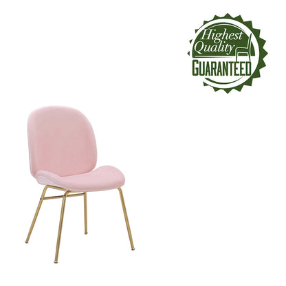 34.06 Inch Mid-Century Modern Metal Velvet Chair