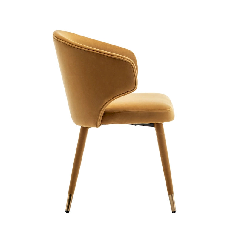 23.22 Inch Metal Velvet Chair Upholstered