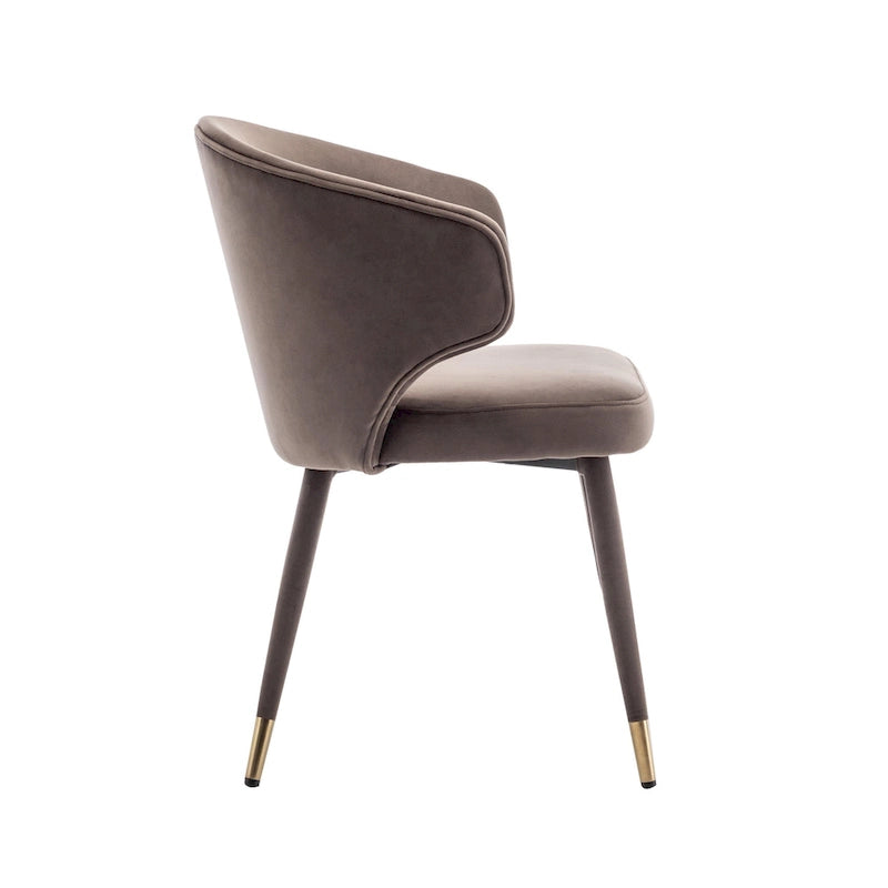 23.22 Inch Metal Velvet Chair Upholstered