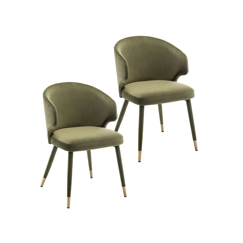 23.22 Inch Metal Velvet Chair Upholstered